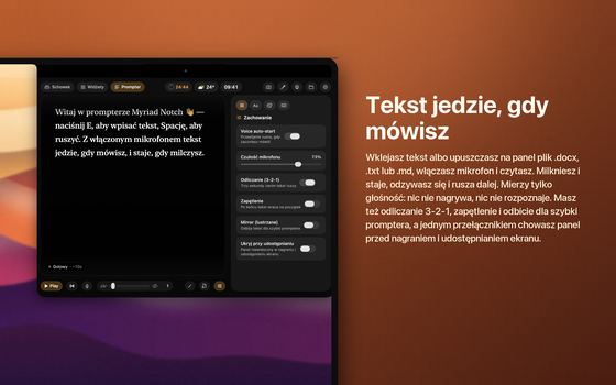 Tekst jedzie, gdy mówisz